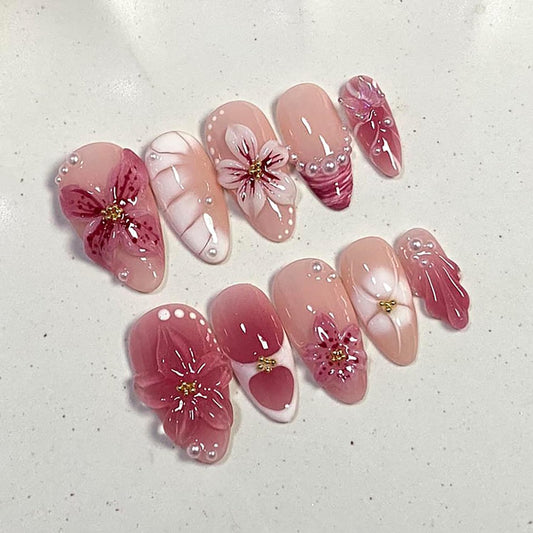Rhspayh front packaging showing 24 nails and tools, easy at-home manicure