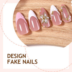 rhspayh side profile of almond shape nail, demonstrates natural curvature fit