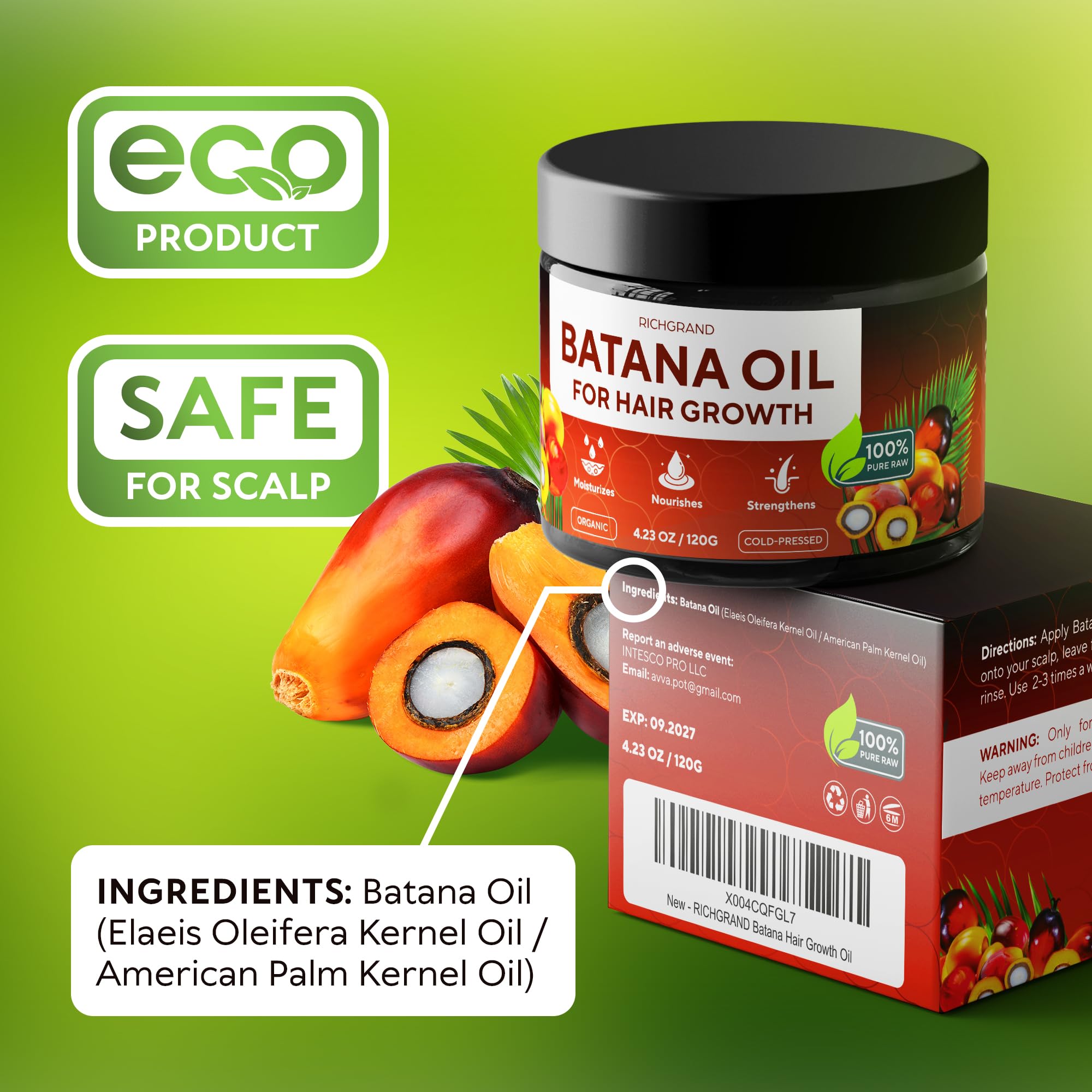 RICHGRAND jar on bathroom shelf highlighting daily natural hair care
