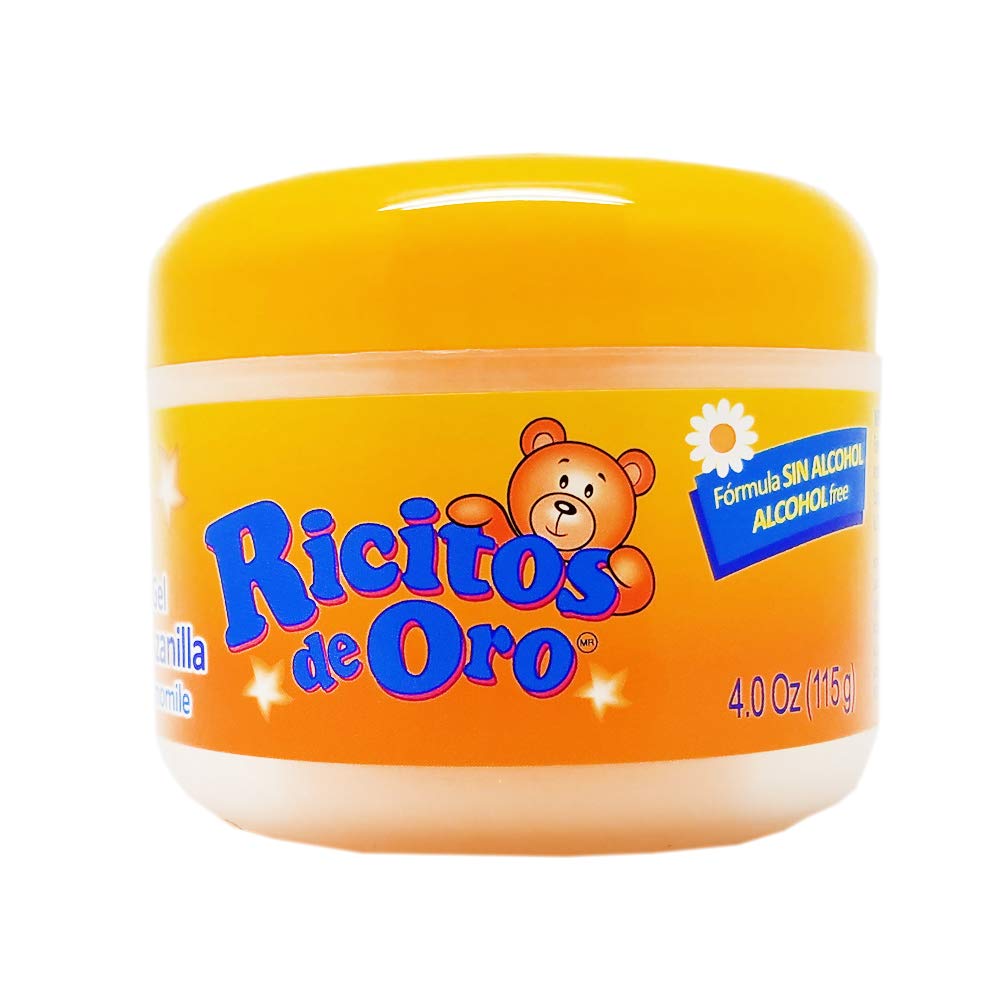 Ricitos de Oro angled bottle detail with visible label and easy-grip cap