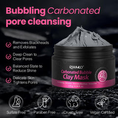 RIHAKO creamy formula turning into airy bubbles to lift impurities