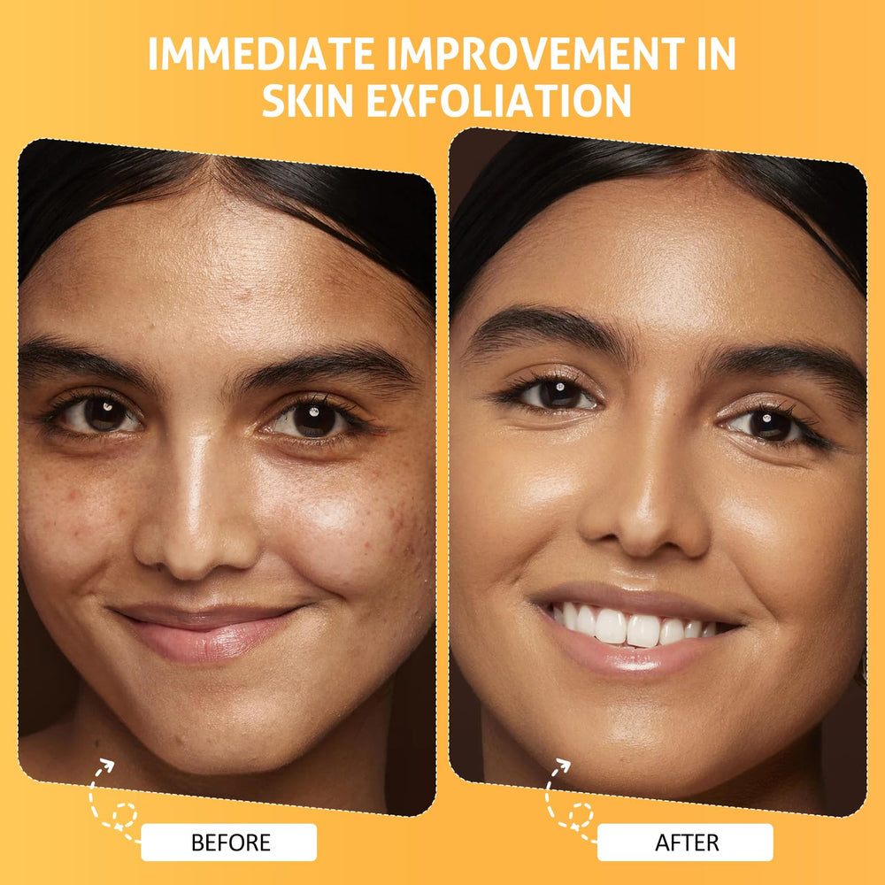 RIHAKO applying mask to face with brush showing even coverage for gentle exfoliation benefit