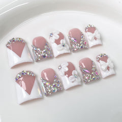 RIICFDD front packaging showing luxe press-on nails and storage pouch benefit: organized kit