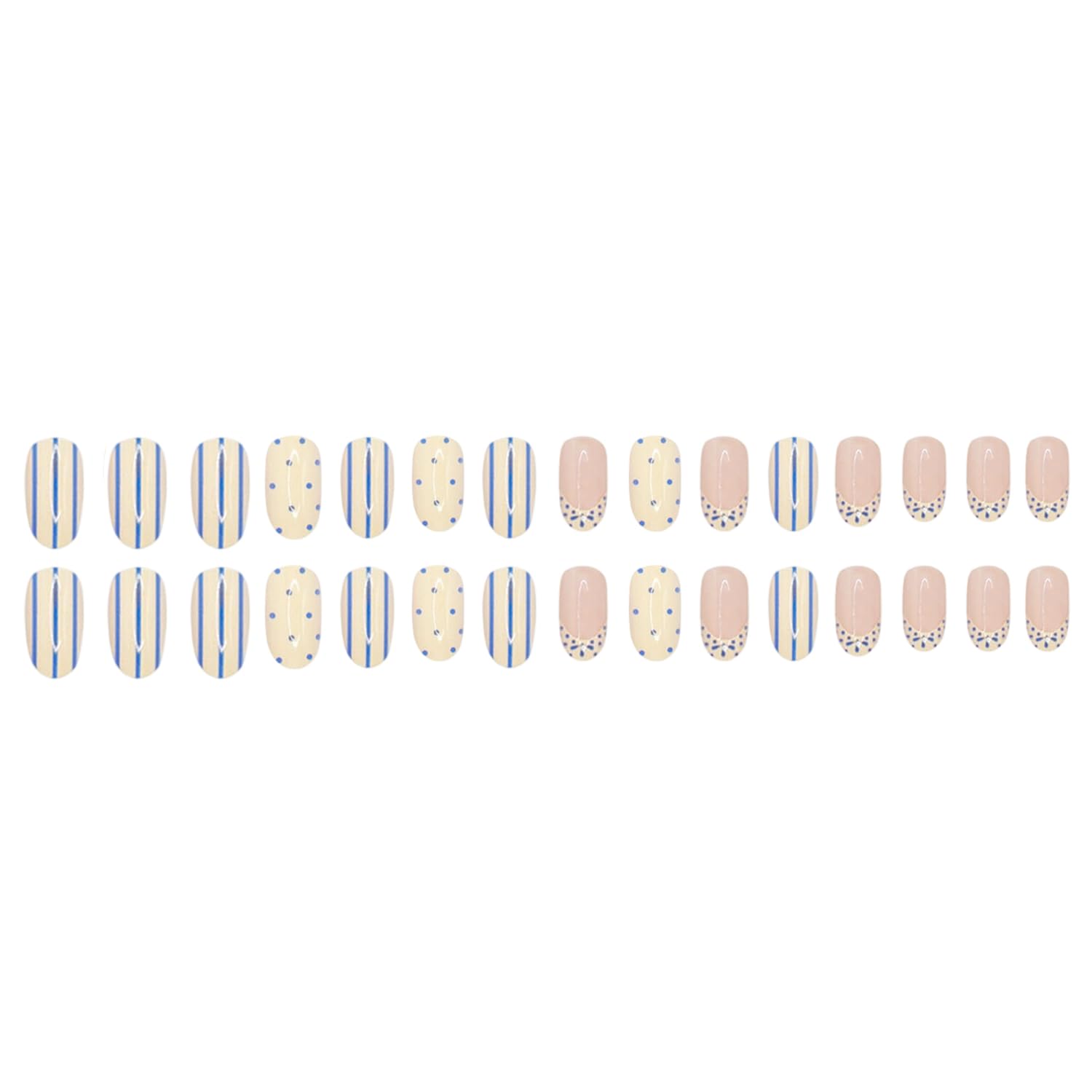 RIICFDD hand applying a press-on nail showing easy at-home application benefit