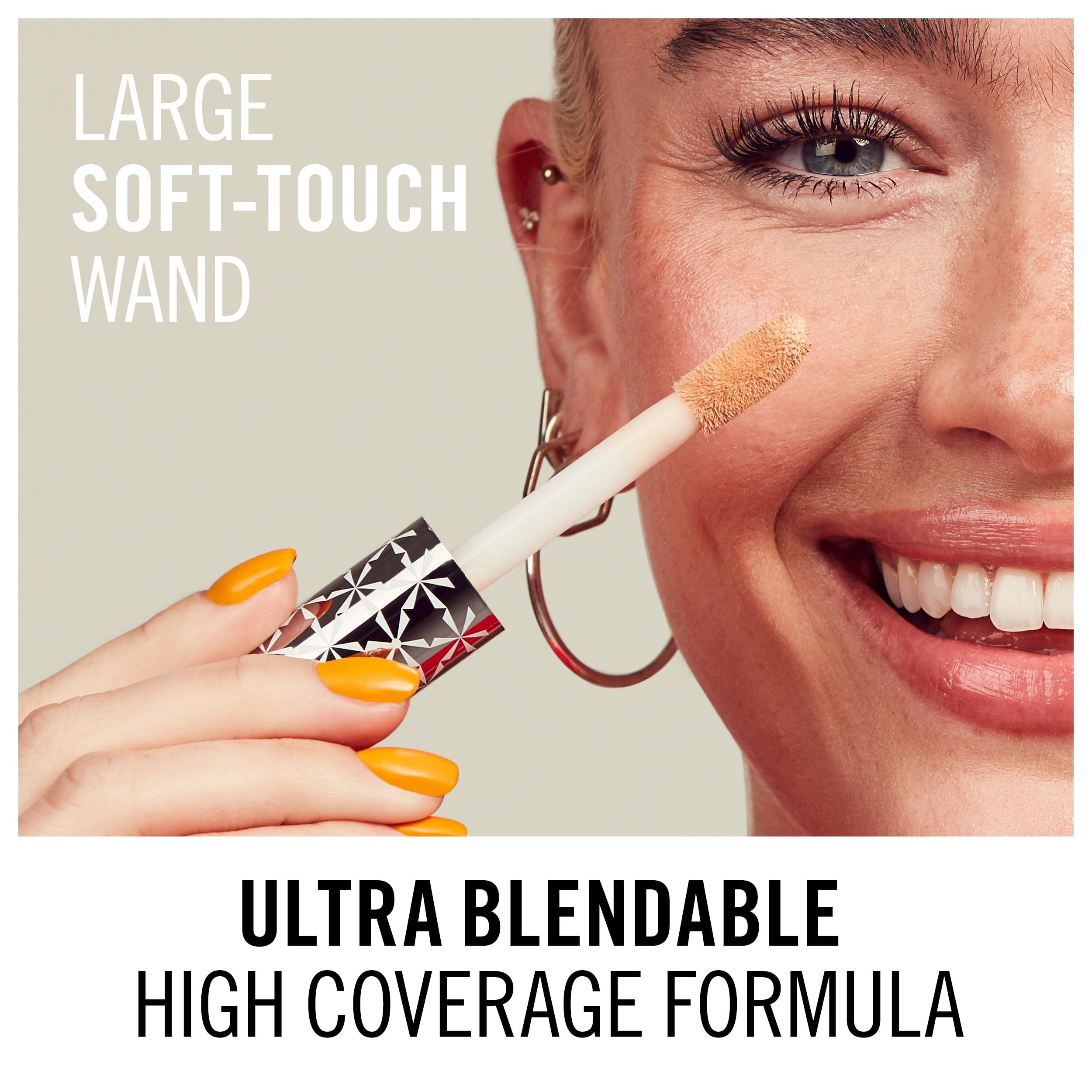 Rimmel product applied under-eye showing brightening and crease control