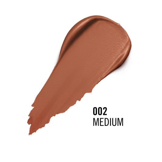 Rimmel bronzing stick open showing creamy texture and easy-to-blend tip