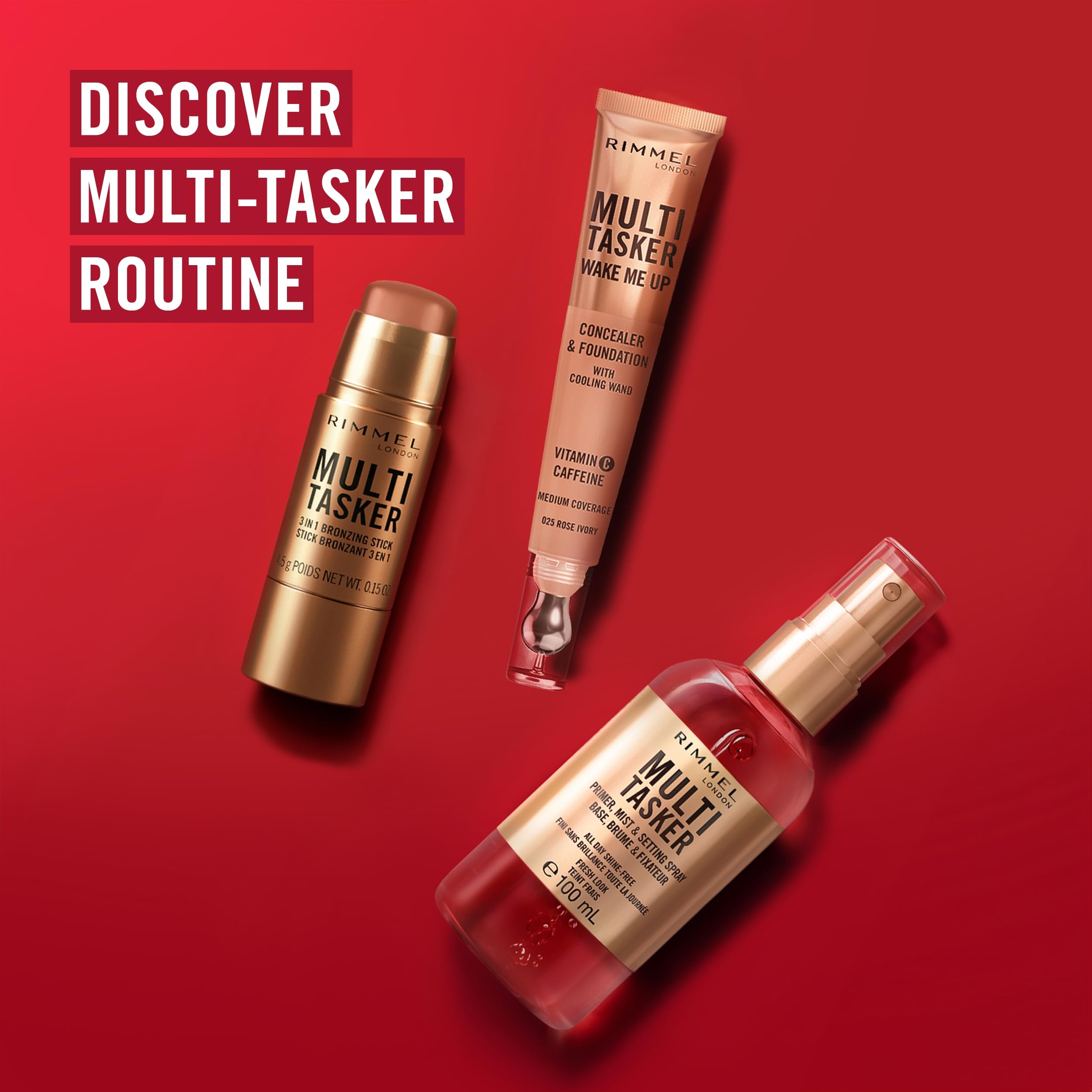 Rimmel bronzing stick packaging and box highlighting vegan and cruelty-free badge