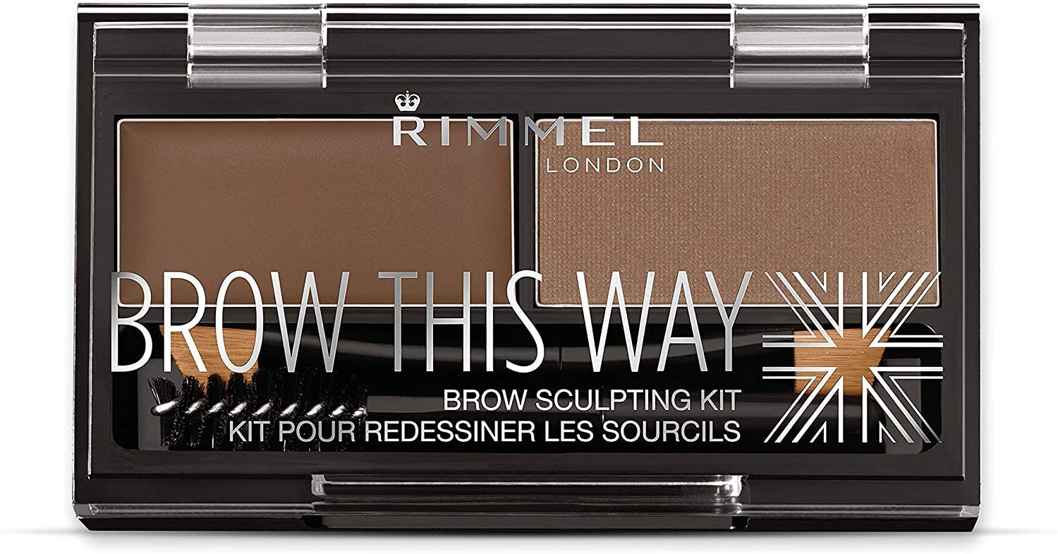 Rimmel Brow This Way front packaging showing kit and shade for quick selection