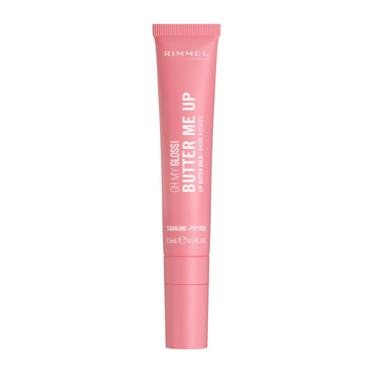 Rimmel front packaging showing glossy tinted balm and benefits
