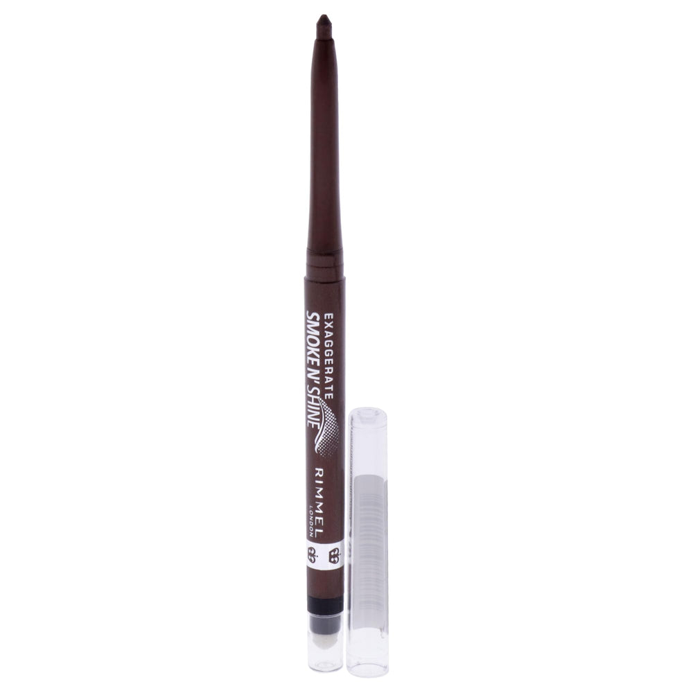 Rimmel Exaggerate Copper Bling pencil tip close-up highlights creamy glide and precision