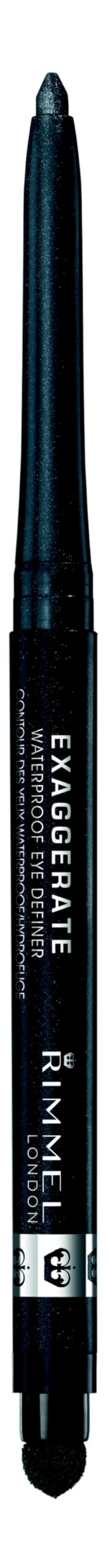 Rimmel Exaggerate front packaging showing pencil and built-in smudger for precise application