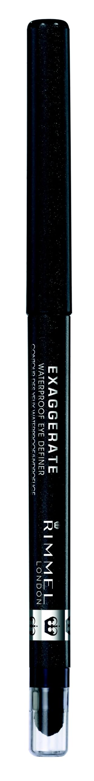 Rimmel Exaggerate close-up of pencil tip texture demonstrating smooth, highly pigmented glide