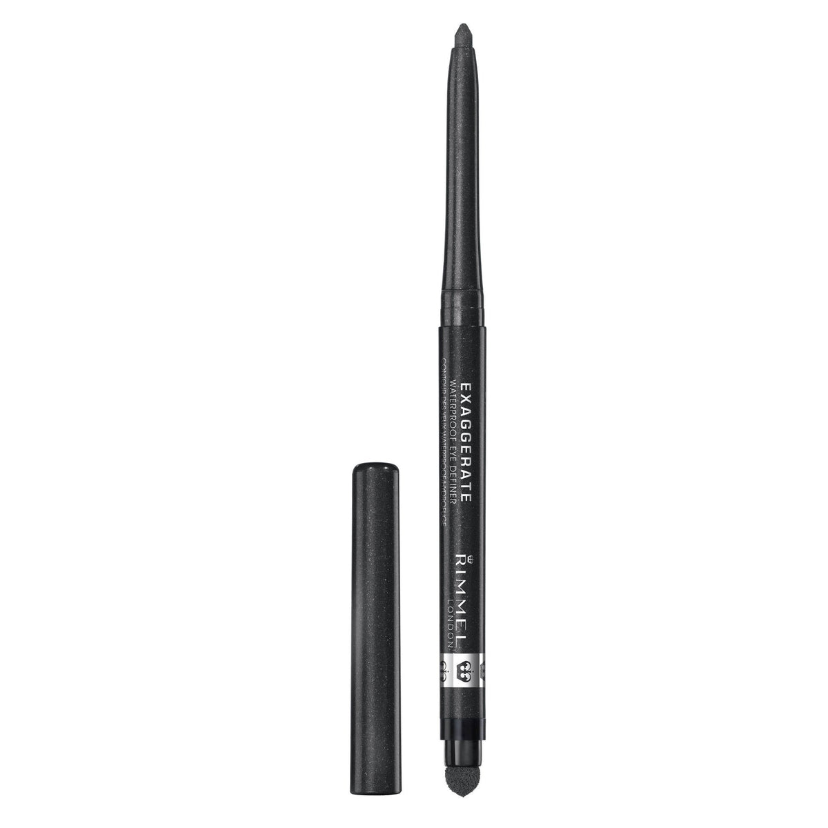 Rimmel Exaggerate front packaging showing Starlit Black for bold definition