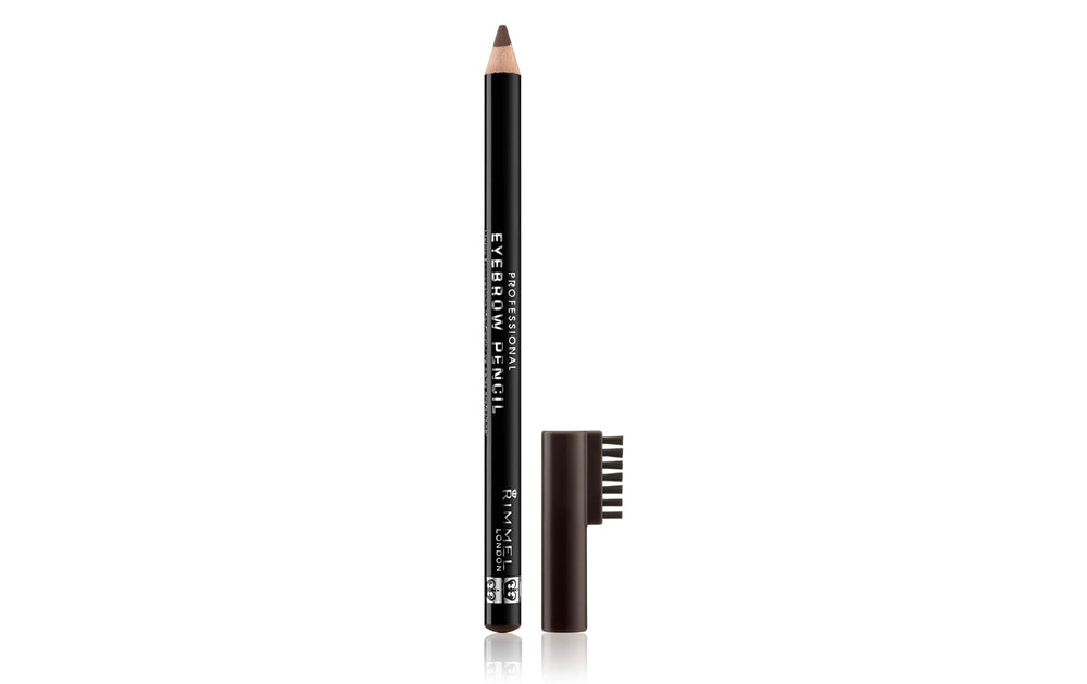 Rimmel hazel front packaging showing two eyebrow pencils and easy storage benefit
