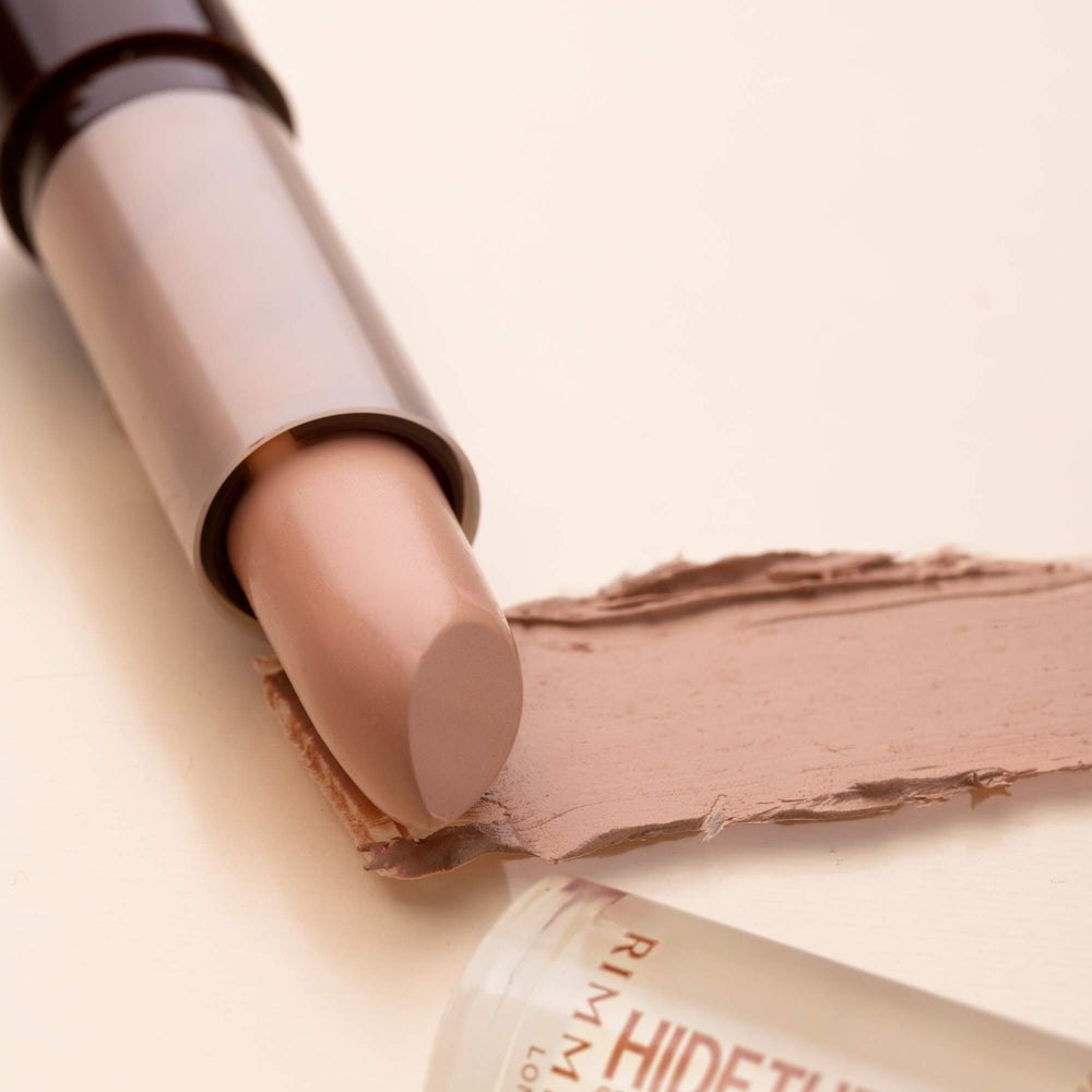 Rimmel concealer inside makeup bag showing portability for quick touch-ups