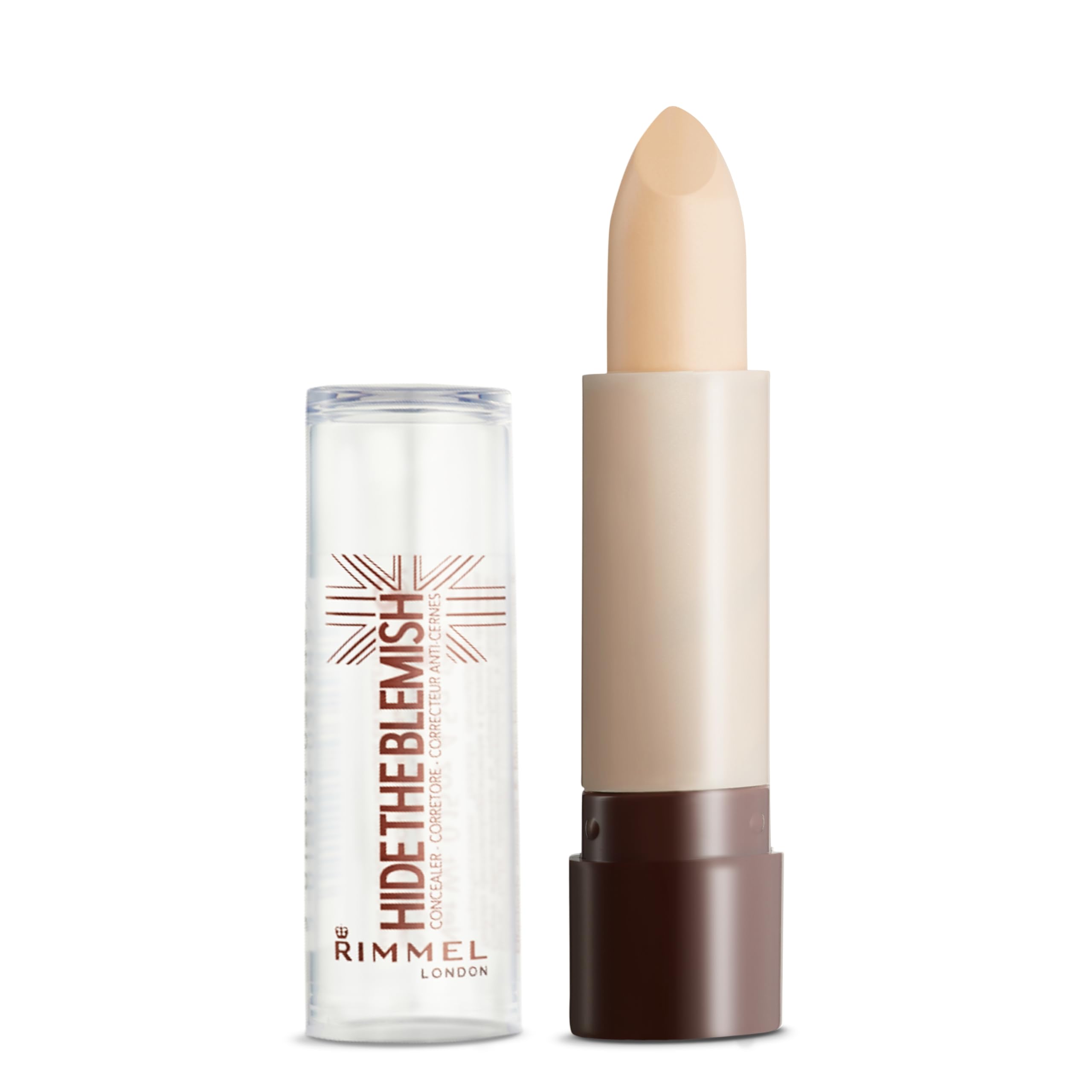 Rimmel concealer stick with cap open illustrating easy, mess-free application