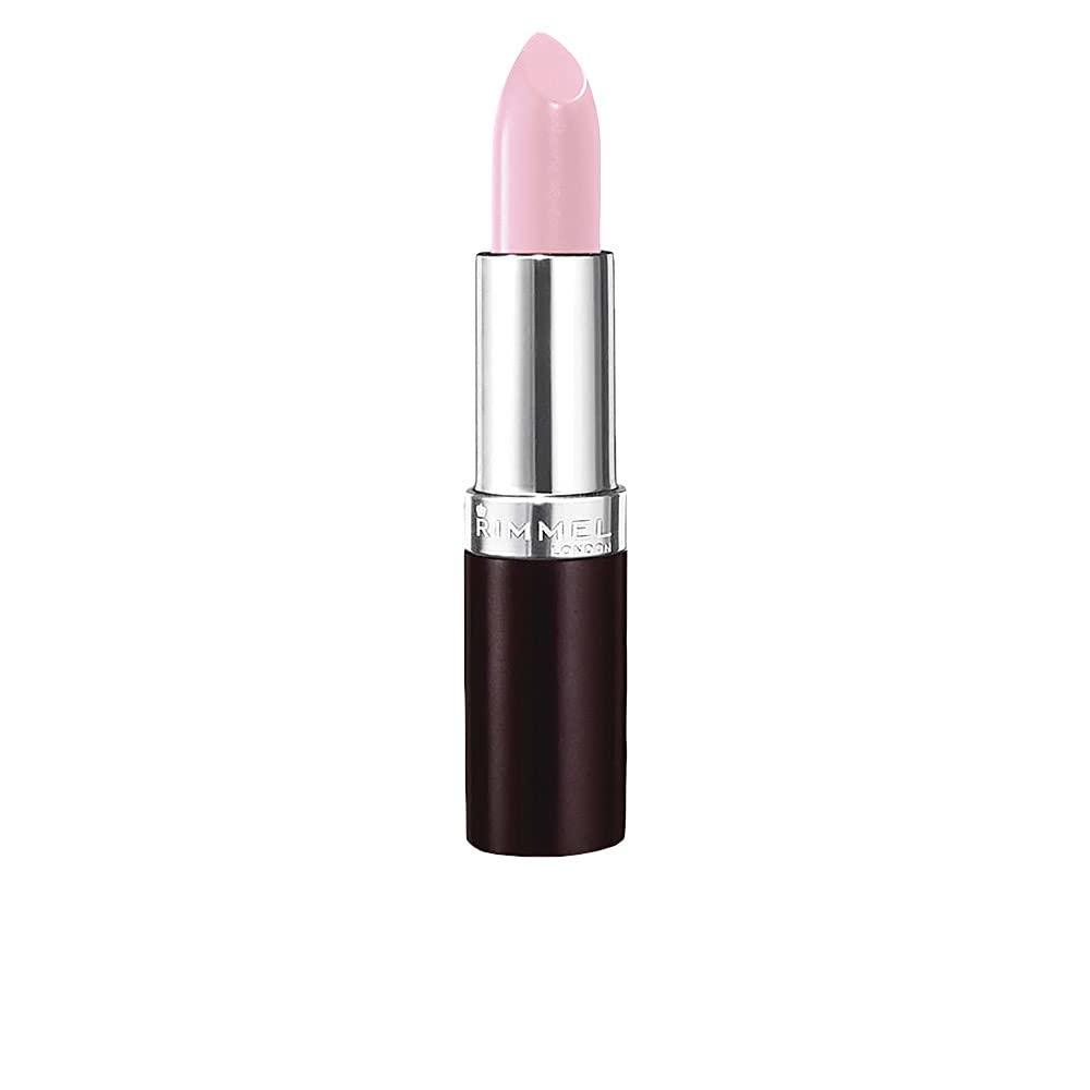 Rimmel Lasting Finish lipstick 002 Candy front view showing vibrant color and sleek packaging for easy application
