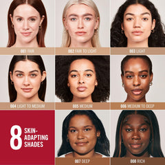 Rimmel product next to ruler showing 1oz size for quick scale reference