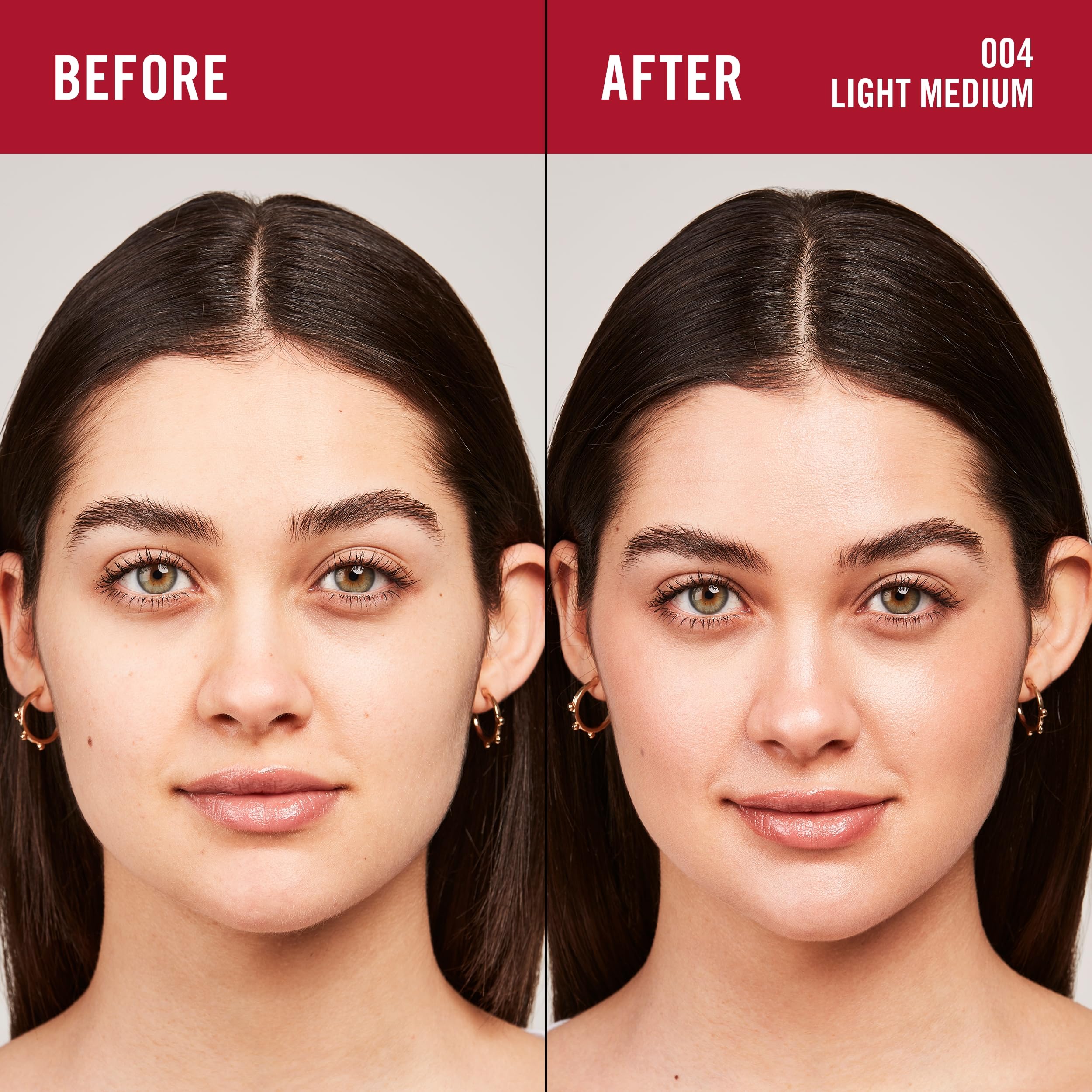 Rimmel Multi-Tasker texture swipe on paper highlighting creamy, blendable formula for natural radiance