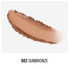 Rimmel swatch on arm displaying Sunbronze warmth and blendable finish