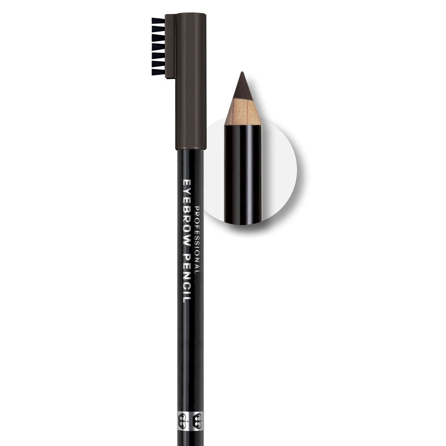 Rimmel eyebrow pencil front packaging showing shade and precise shaping benefit
