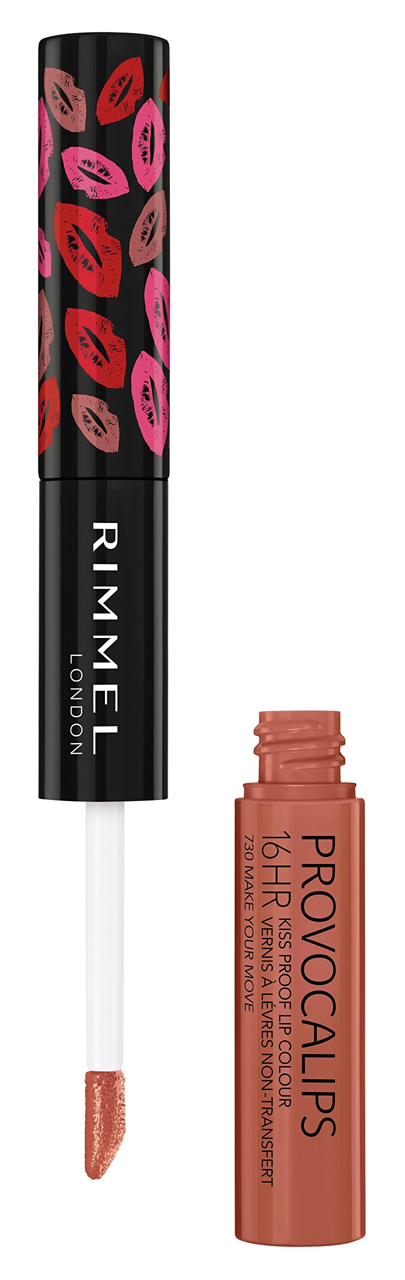 Rimmel Provocalips applicator close-up demonstrating precise color application