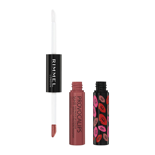 Rimmel Provocalips front packaging showing shade 215 Summer Lovin and long-lasting shine