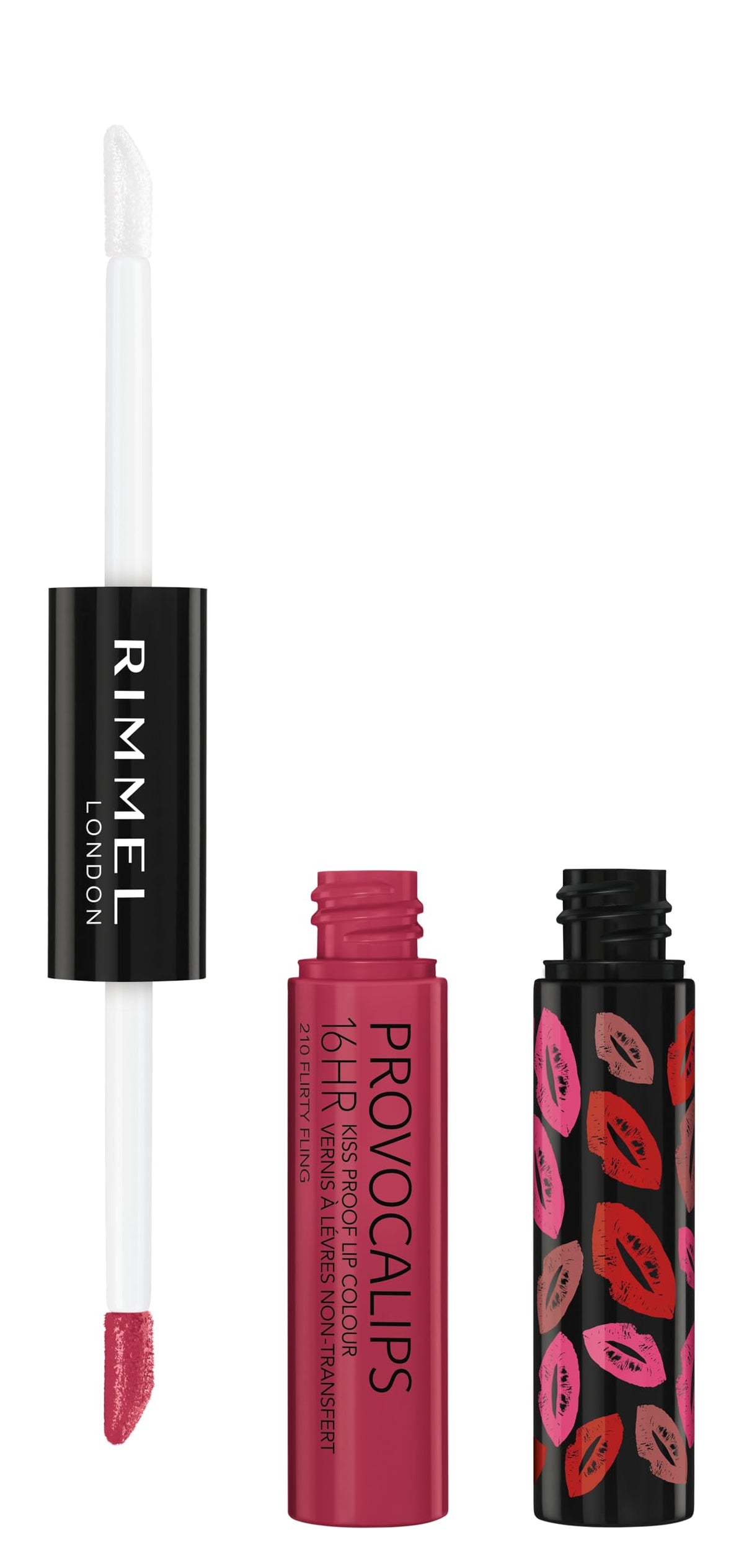 Rimmel Provocalips front packaging showing shade and shine benefit