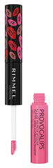 Rimmel Provocalips open dual applicators displaying color wand and gloss wand for easy two-step use