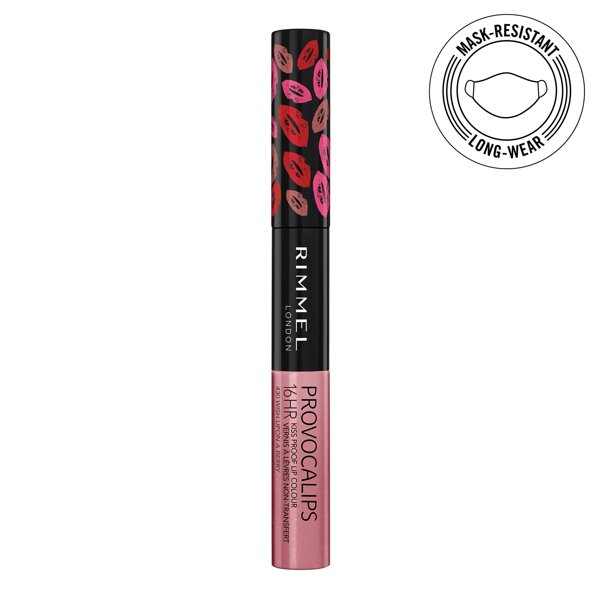 Rimmel Provocalips dual wands open displaying applicators and easy two-step use