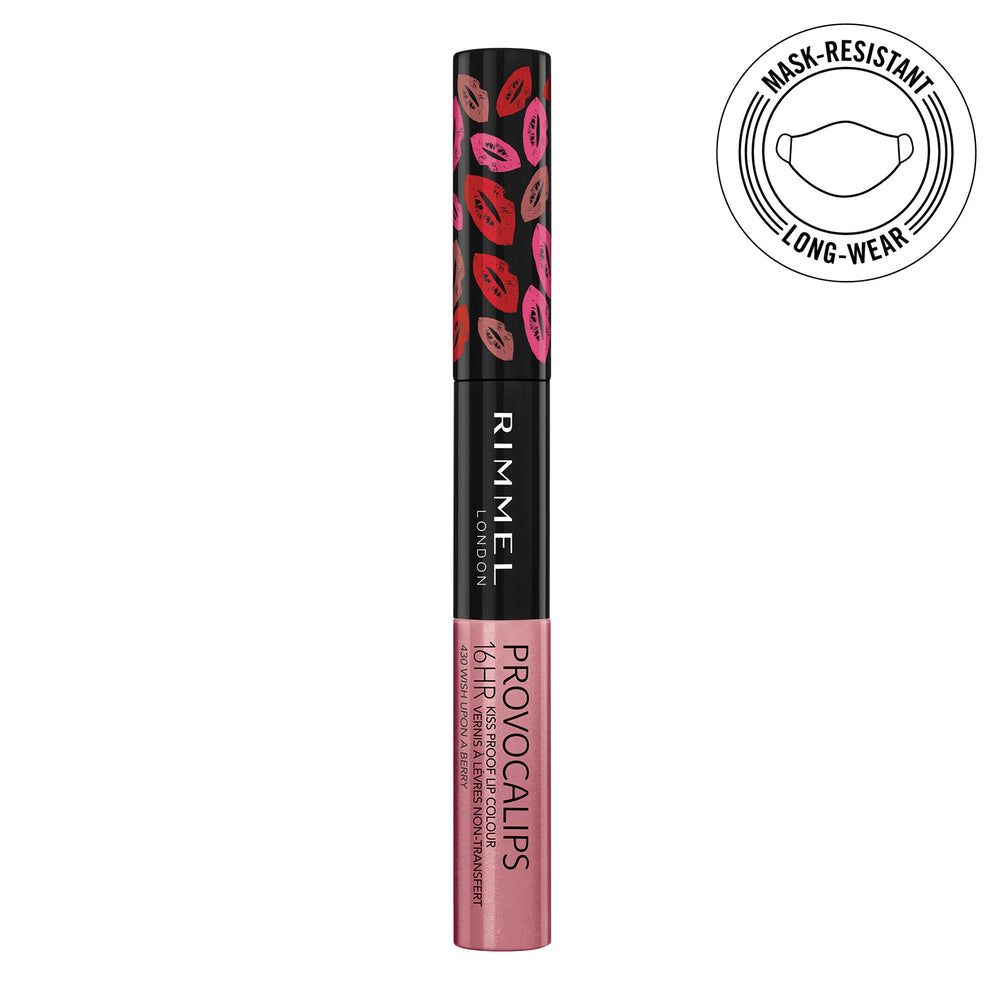 Rimmel Provocalips dual wands open displaying applicators and easy two-step use