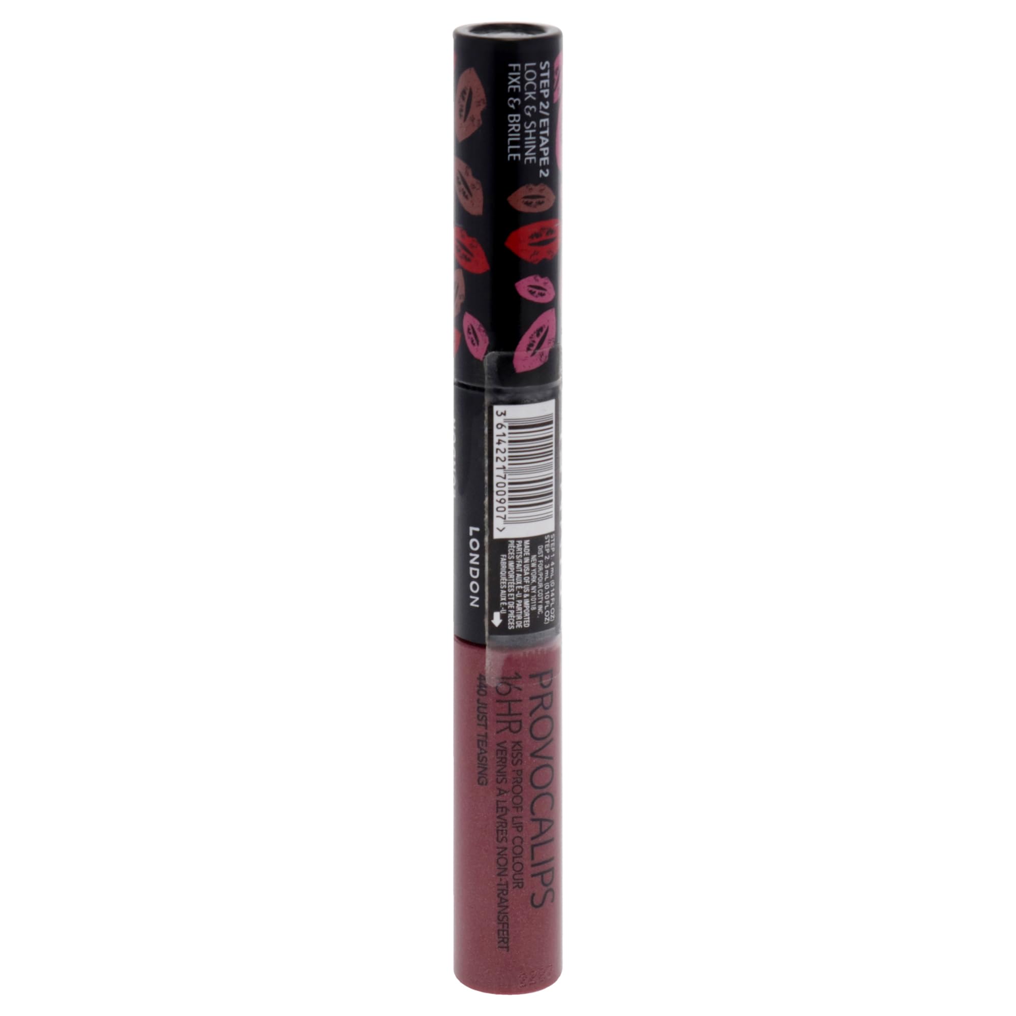 Rimmel Provocalips texture close-up displaying creamy pigment and glossy finish for long wear
