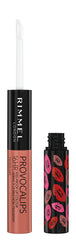 Rimmel Provocalips clear topcoat close-up locking color with glossy shine