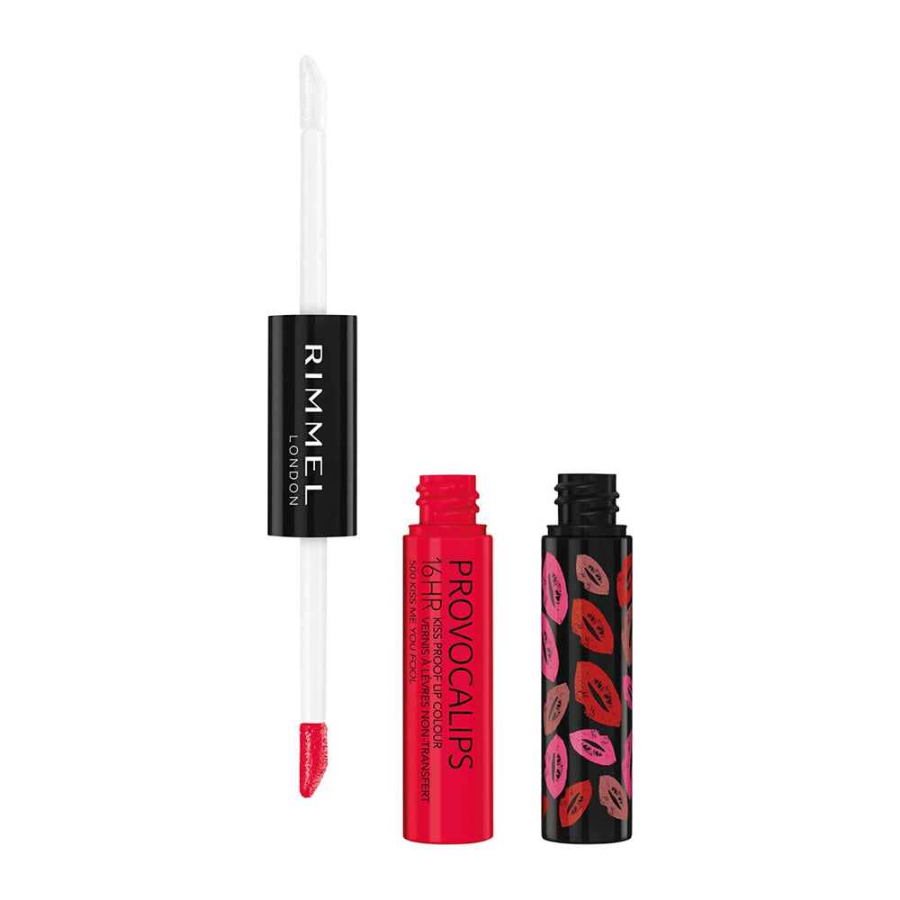 Rimmel Provocalips opened tube revealing two-step components and convenience