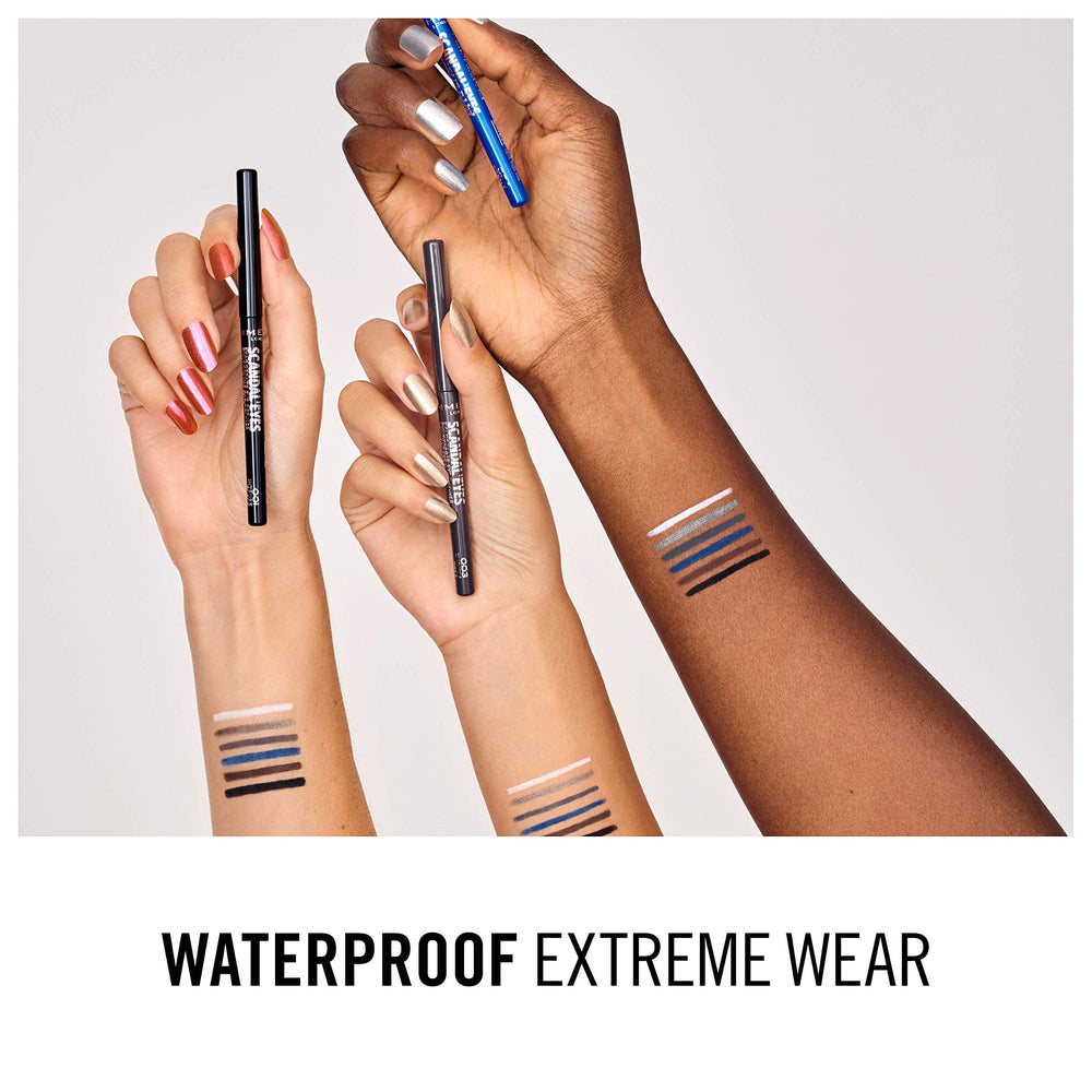 Rimmel Scandaleyes in an evening makeup look enhancing eye focus
