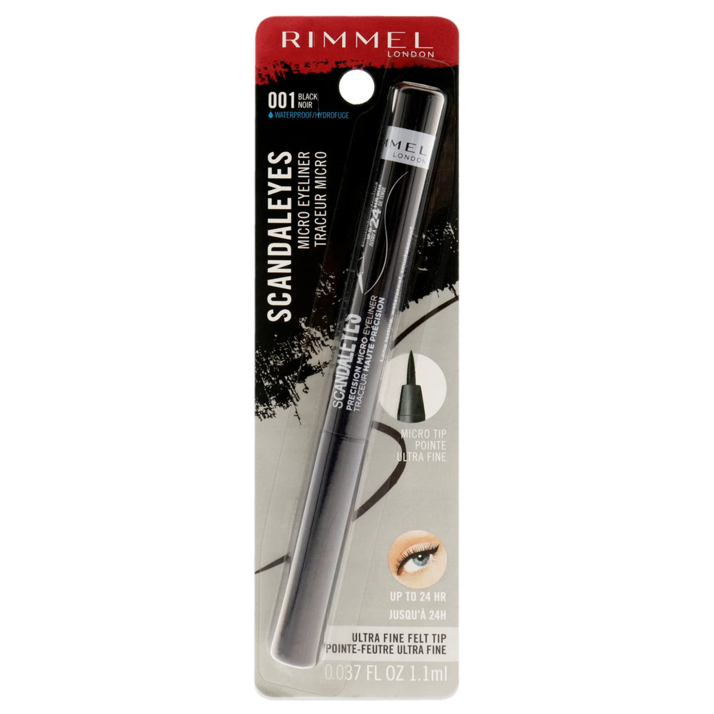 Rimmel Scandaleyes front view showing compact black pen packaging and bold benefit