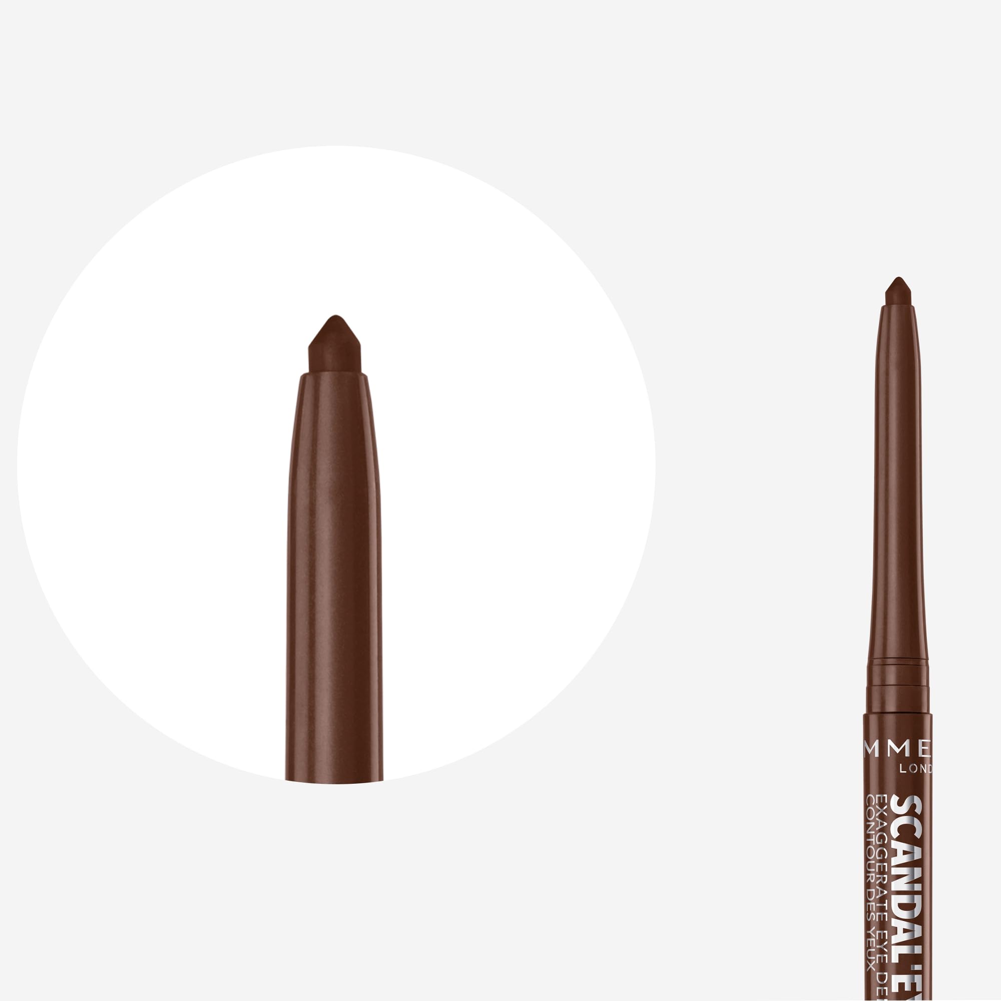 Rimmel retractable pen retracted for tidy storage and convenience benefit