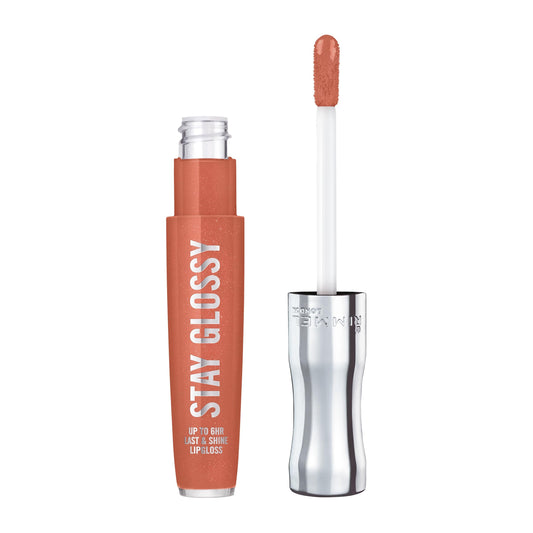 Rimmel applicator closeup demonstrating precise lip-hugging wand for neat application