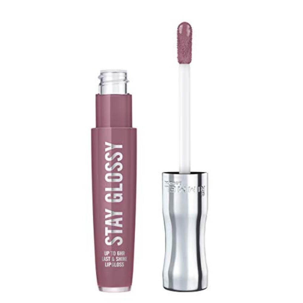 Rimmel front packaging showing shade 200 Tainted Love and glossy finish benefit