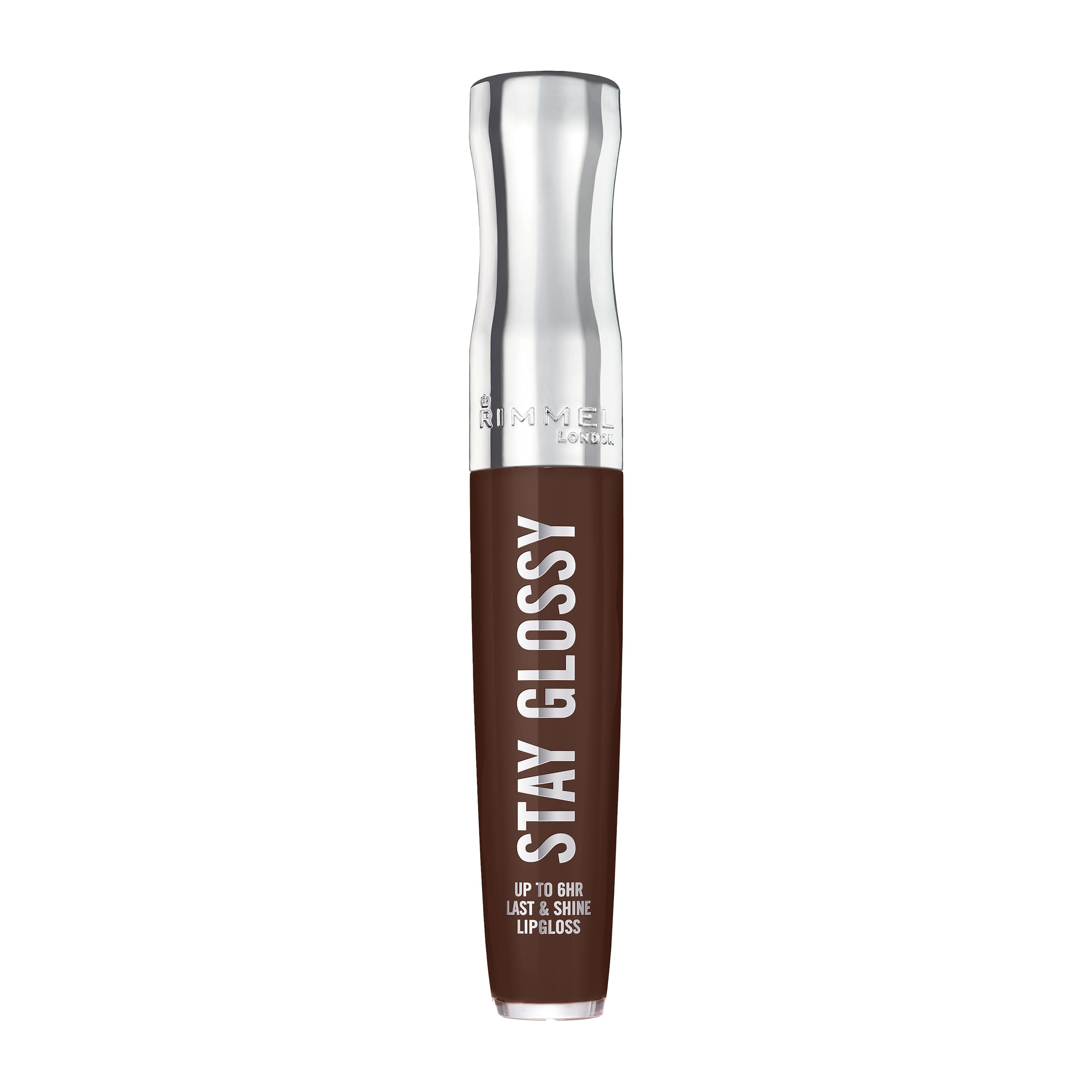 Rimmel front packaging showing cocoa kiss shade and gloss benefits