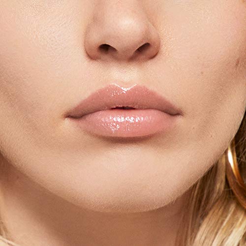 Rimmel texture close-up highlighting glossy shine and lightweight moisturizing finish