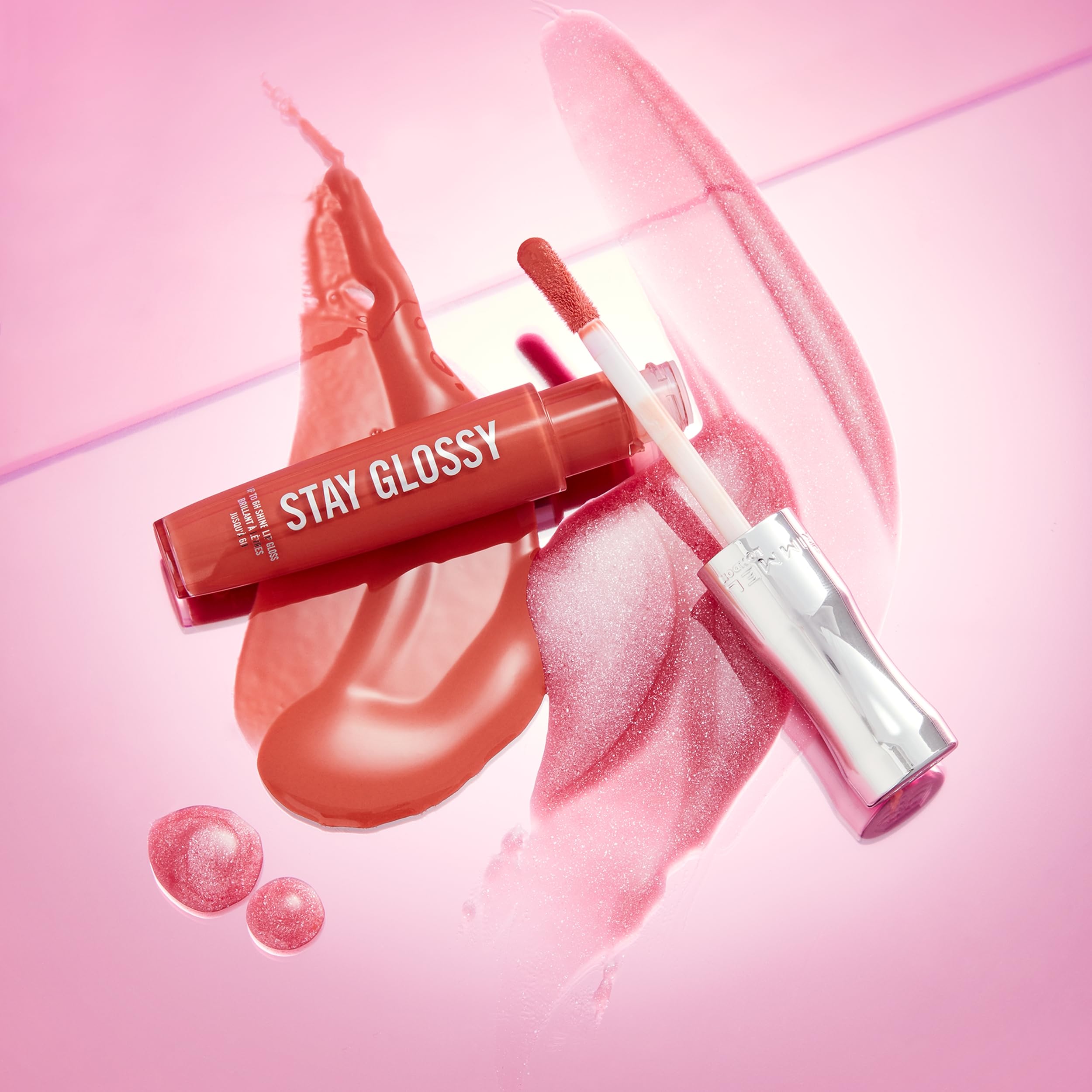 Rimmel tube in hand demonstrating .18 oz size and travel-friendly convenience benefit