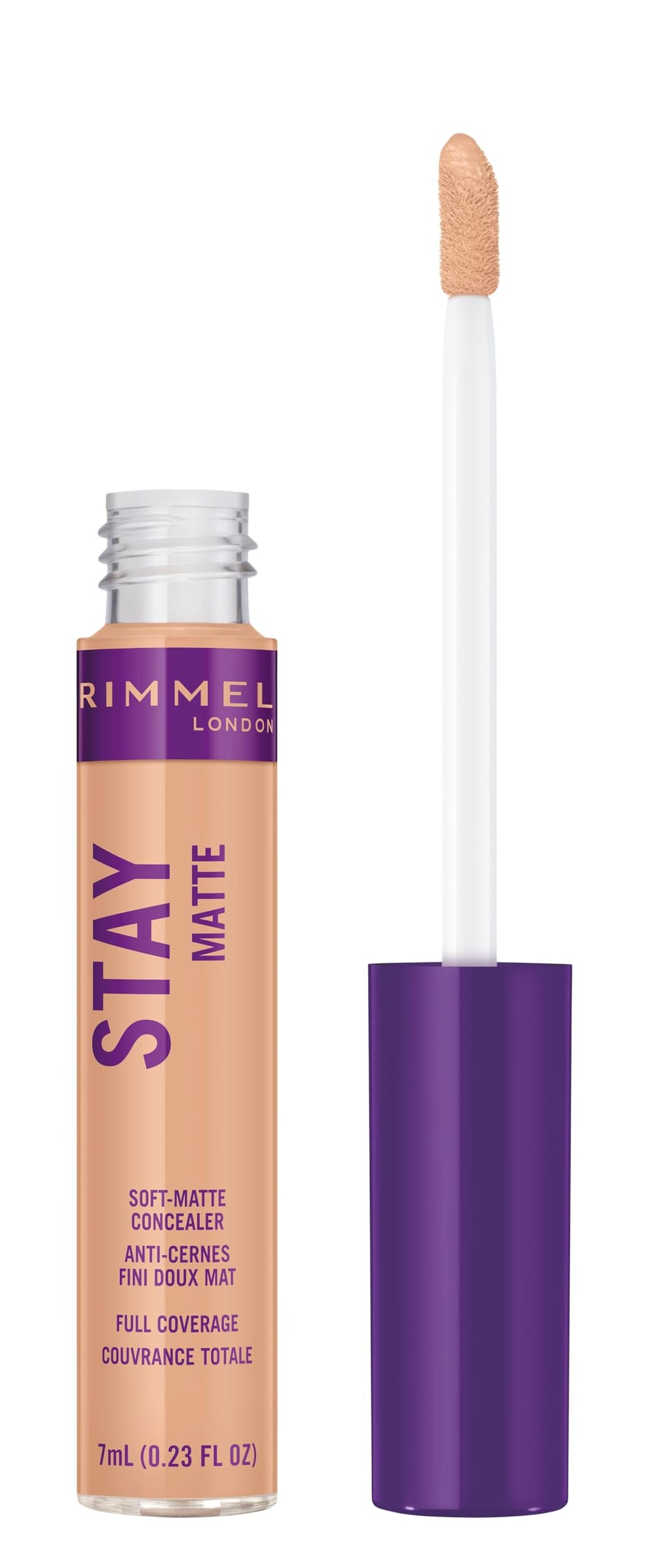 Rimmel Stay Matte front packaging showing shade 111 Fair and product benefit