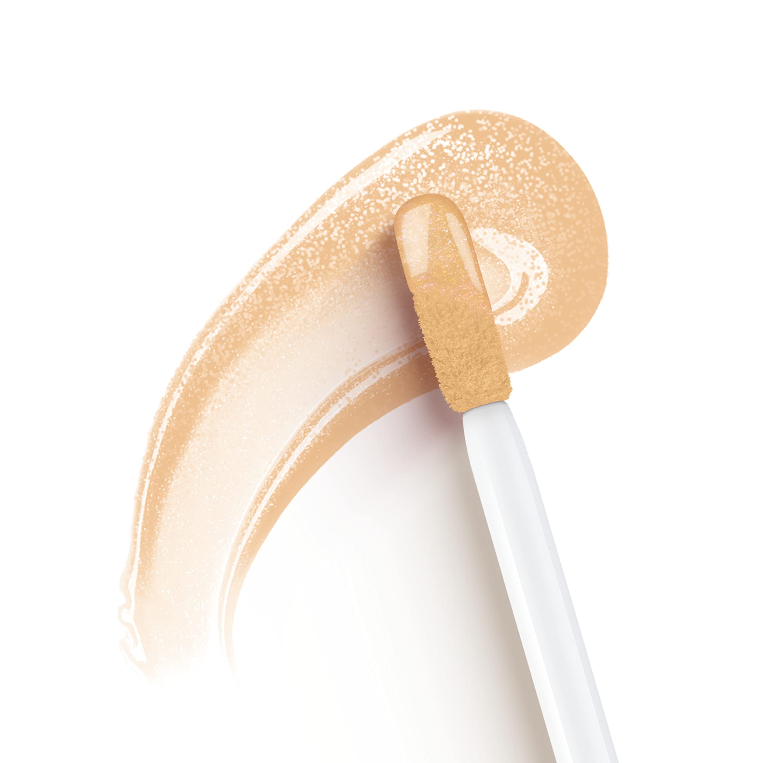 Rimmel Stay Plumped gloss texture swipe showing glass-like shine and smooth finish