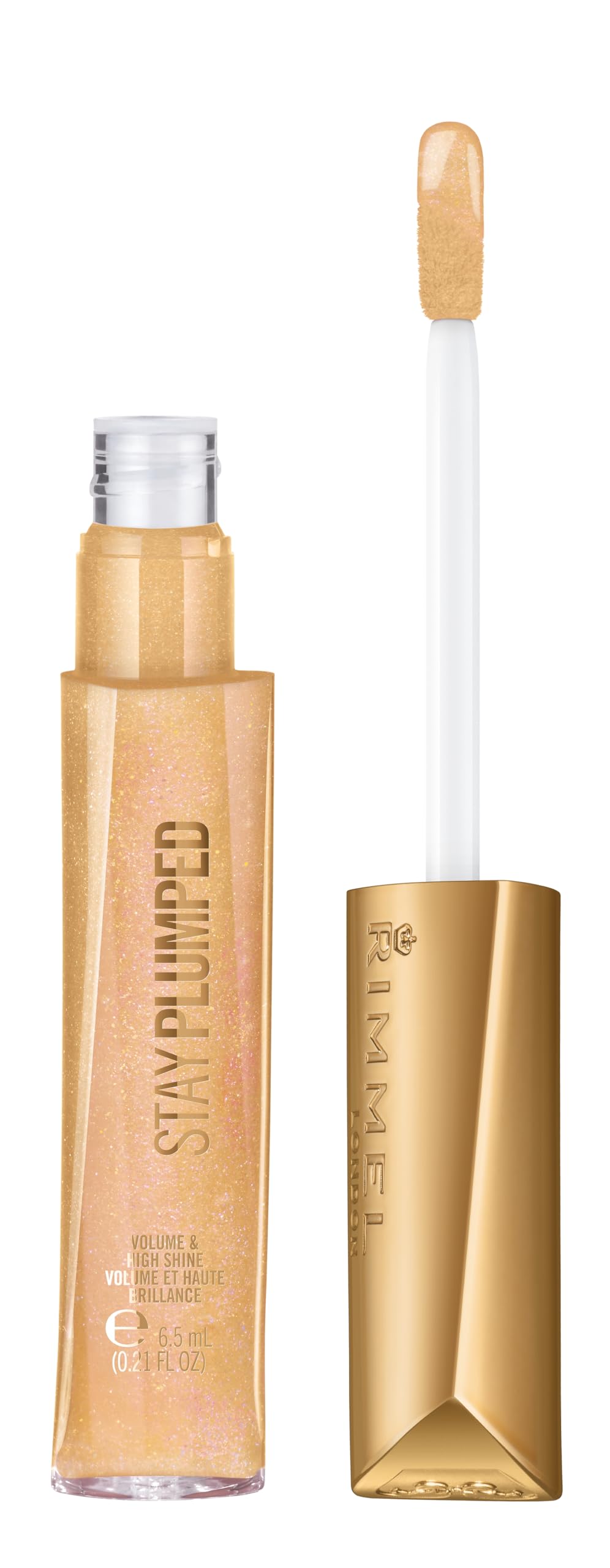 Rimmel Stay Plumped wand applicator closeup showing precise application and glide