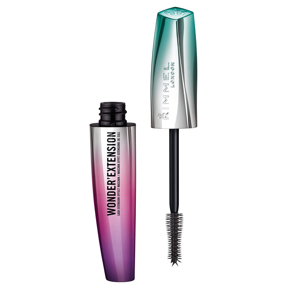 Rimmel Wonder'Extension front tube showing extreme black shade and size benefit