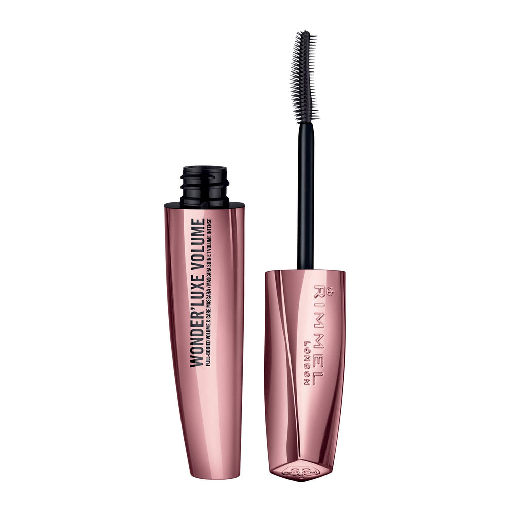 Rimmel Wonder'Luxe front packaging showing extreme black shade and benefits