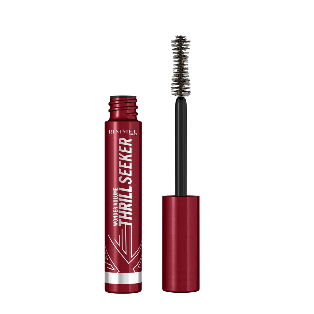 Rimmel front packaging showing tube and bold black shade benefit: clear product identity