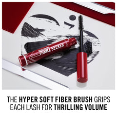 Rimmel mascara in lifestyle setting on vanity illustrating everyday wearable drama benefit