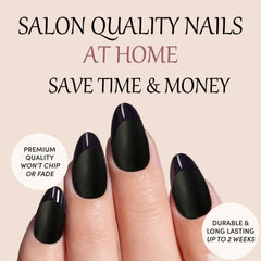 Rimudecure close-up of glossy French tips highlighting crisp contrast and polished look